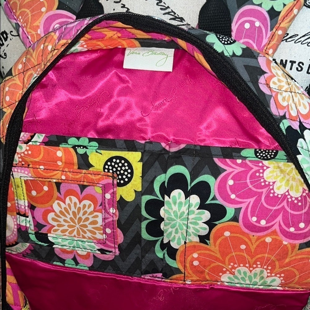 πVera Bradley Ziggy Zinnia Floral Multicolor Backpack - Picture 7 of 14